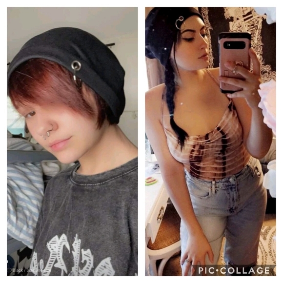 Slouch beanie hat with o-ring detail - Picture 11 of 15